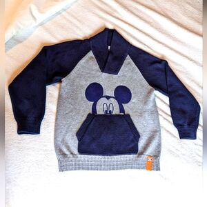 Mickey Mouse Shawl Collar Sweater Boys Size 8 (M)